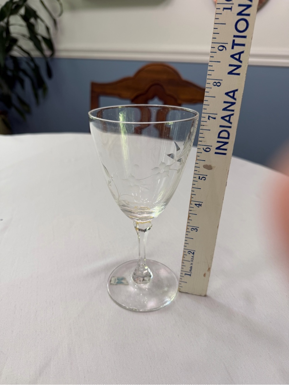 Lenox Clear Etched Crystal Wine Glass